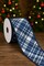 Designer's Shop WR 63-5218 2.5” x 10 yard Holiday Blue and White plaid wired edge ribbons